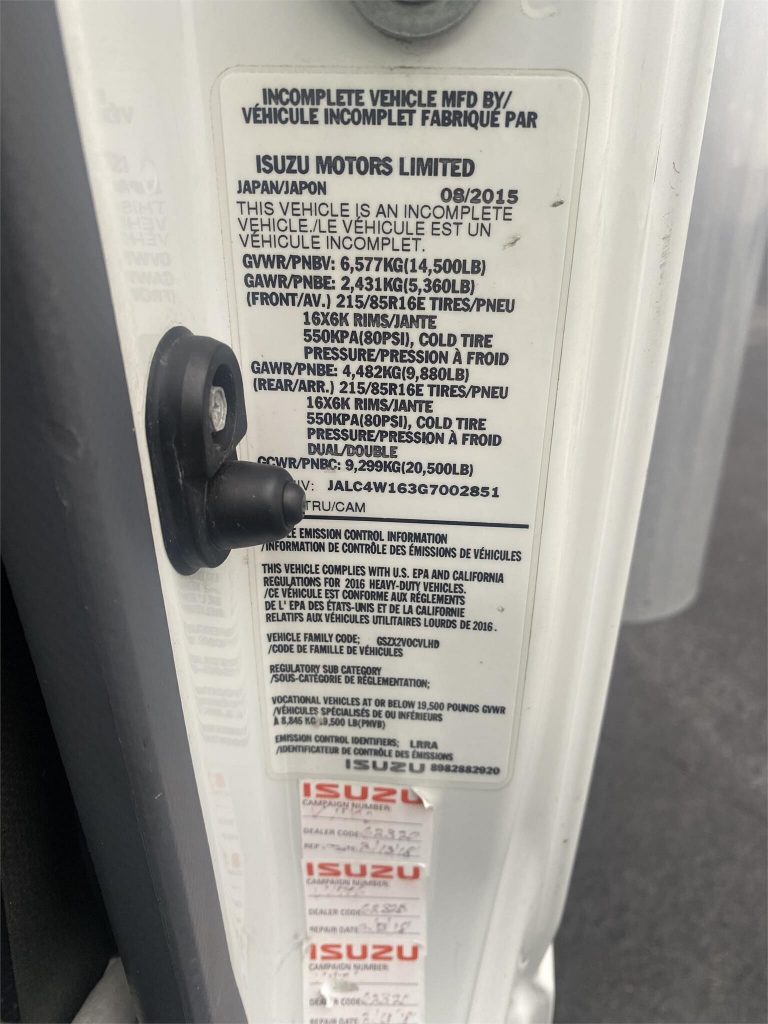 2016 Isuzu NPR HD