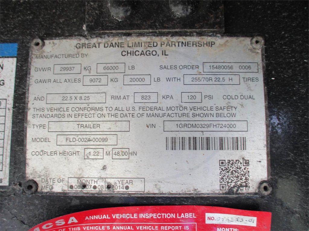 2015 Great Dane 51X102 CONTAINER LOCKS, REAR SLIDING AXLE