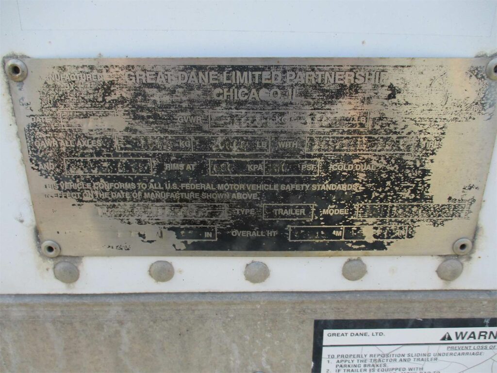 2007 Great Dane 53X102 ROLL UP DOOR SPRING RIDE