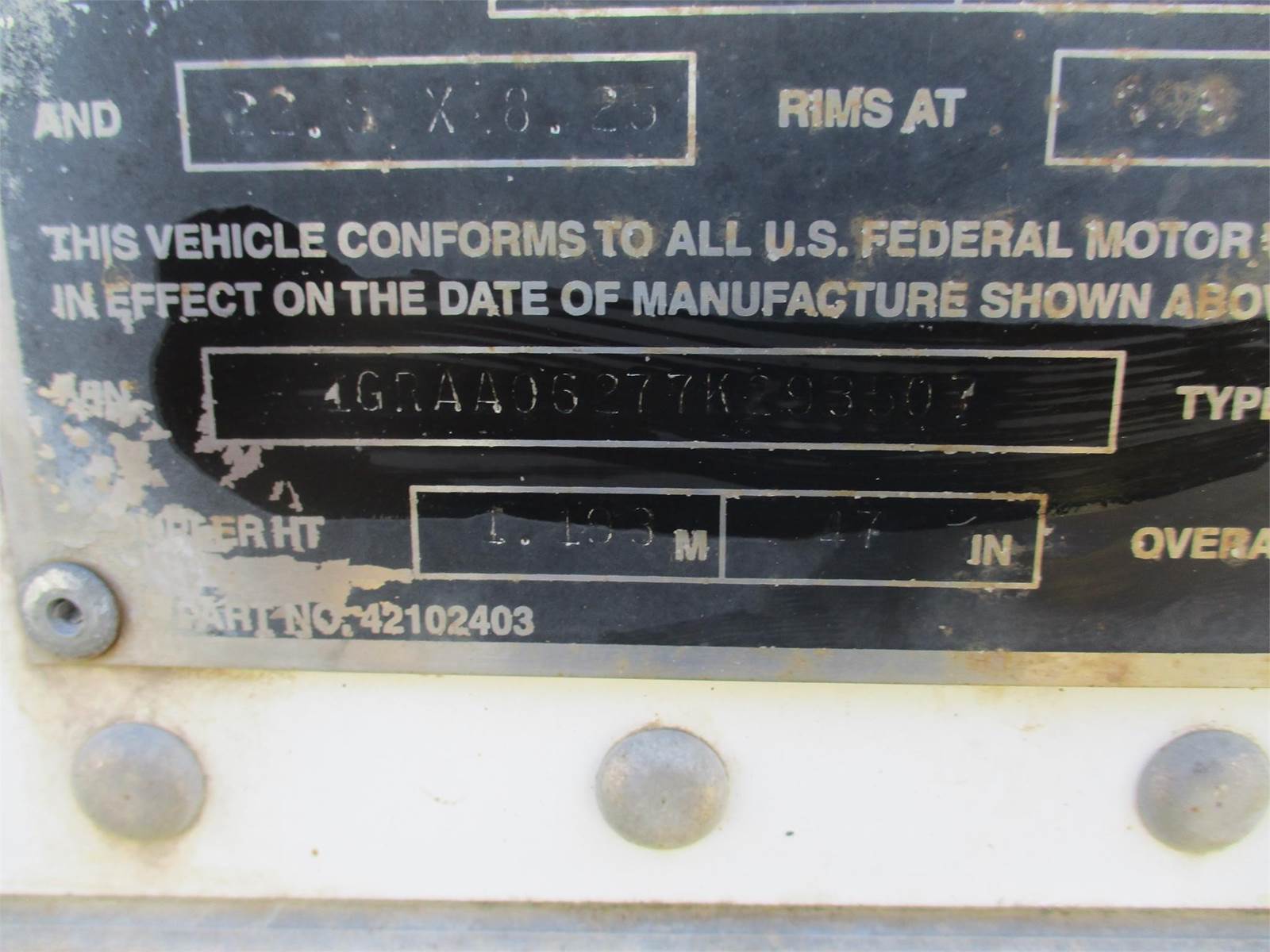 2007 Great Dane 53X102 ROLL UP DOOR TIRE INFLATION SYSTEM HandshakeFleet