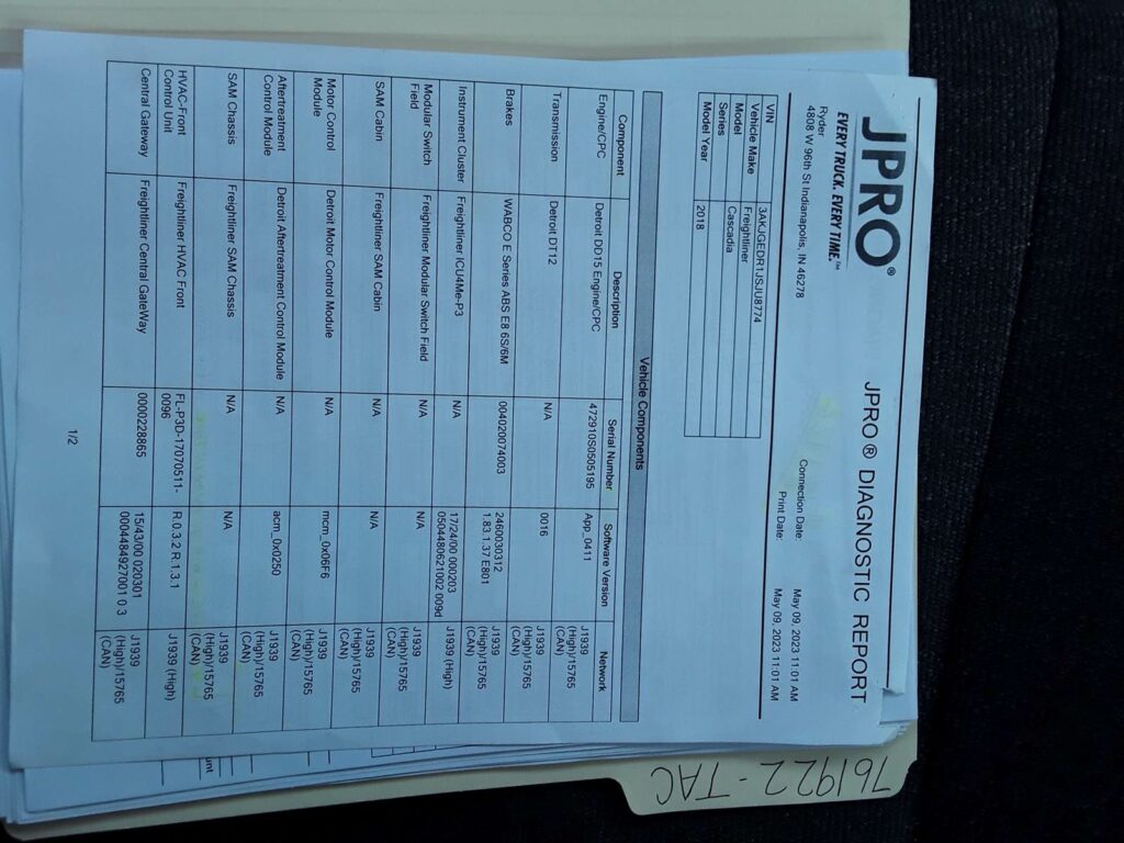 2018 Freightliner Cascadia 125 Day Cab Truck – 455HP, 12