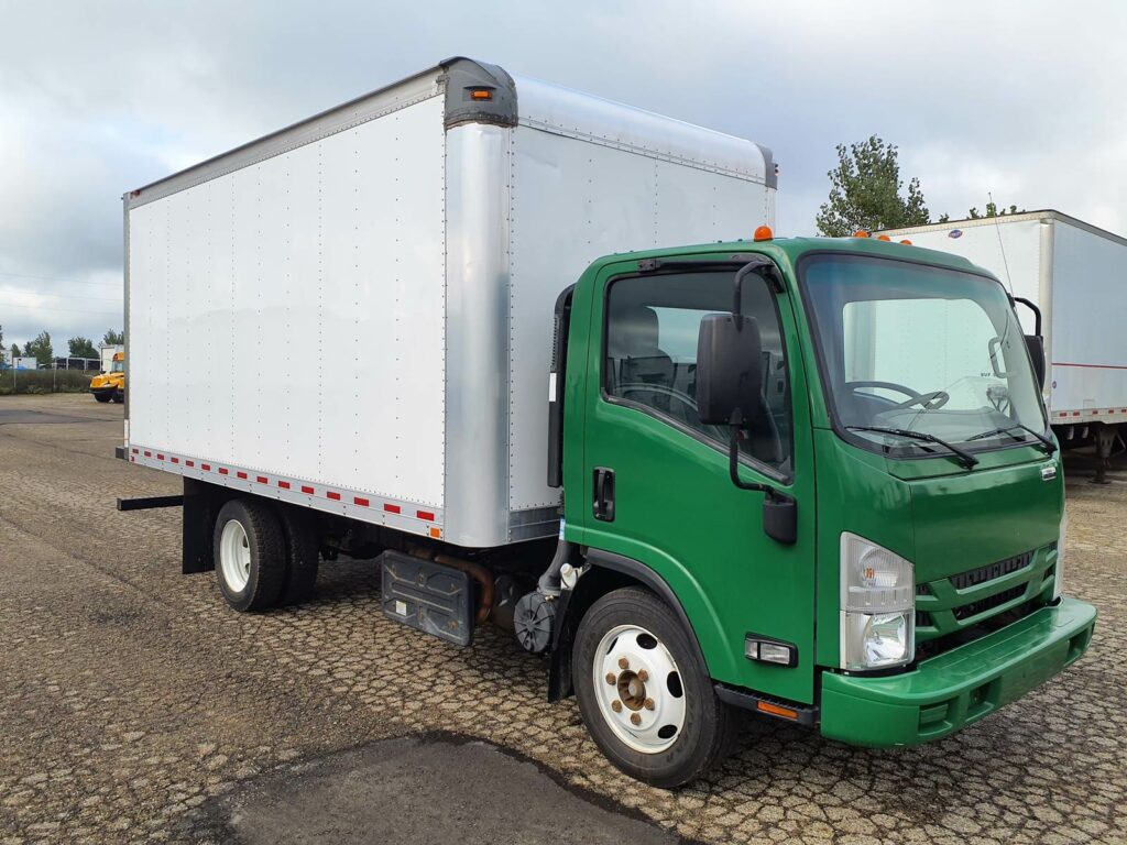 2018 Isuzu NPR 16 ft Box Truck – 215HP, 6, Roll up Door