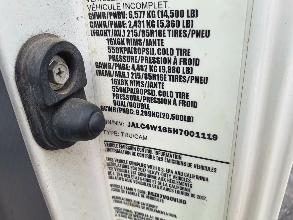 2017 Isuzu NPR HD 16 ft Box Truck – 215HP, 6, Roll up Door, Liftgate