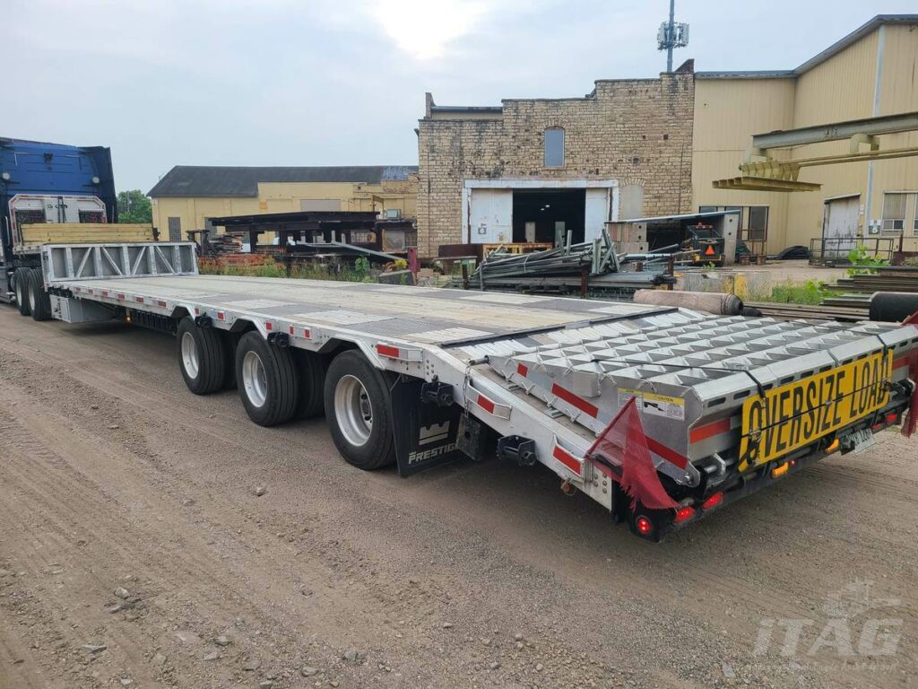 2023 Prestige 53ft Beavertail and Ramp Drop Deck Trailer – Combo, Aluminum Floor, Tri-Axle, Dovetail and Ramps, Load Levelers, Toolbox