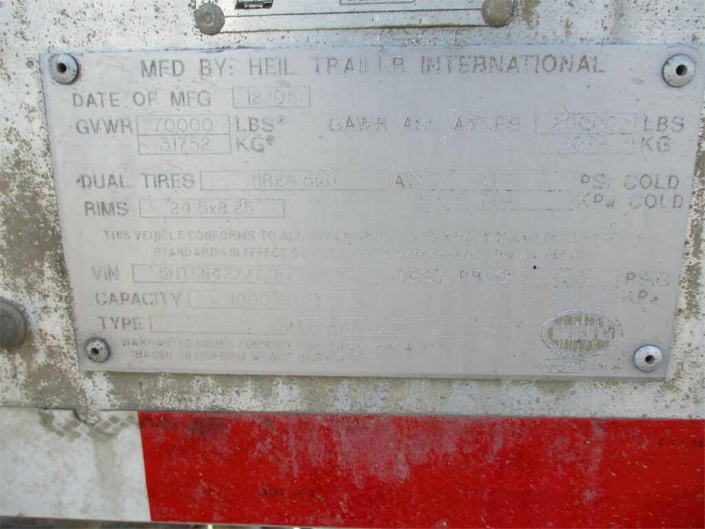 2006 Heil 1000 CUBIC FT