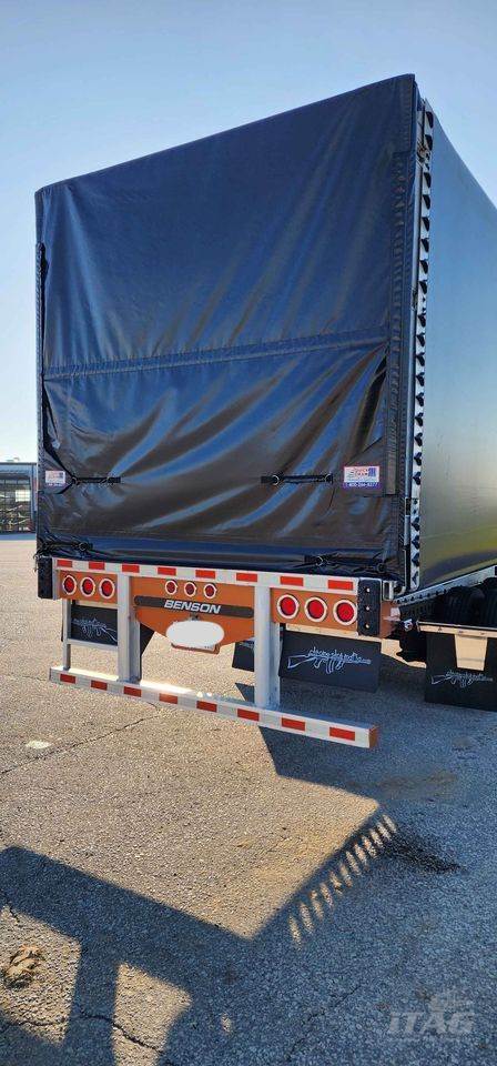 2014 Benson 53ft Conestoga Flatbed Trailer – All Aluminum, Aluminum Floor, Rear Sliding Axle, Conestoga Kit