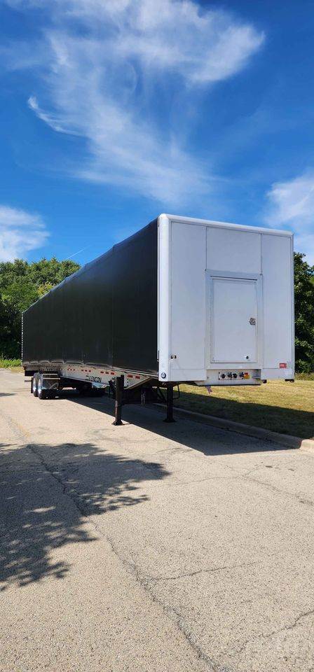 2014 Benson 53ft Conestoga Flatbed Trailer – All Aluminum, Aluminum Floor, Rear Sliding Axle, Conestoga Kit