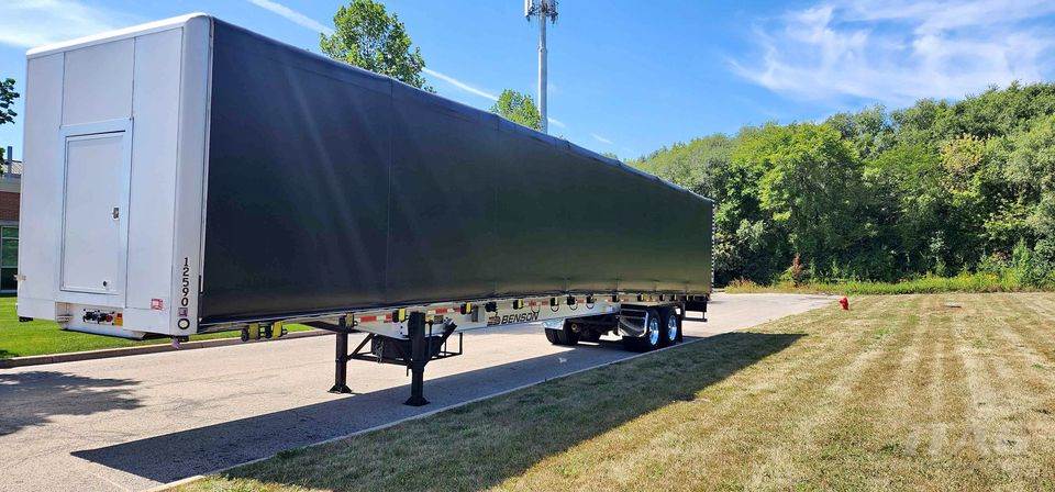 2014 Benson 53ft Conestoga Flatbed Trailer – All Aluminum, Aluminum Floor, Rear Sliding Axle, Conestoga Kit