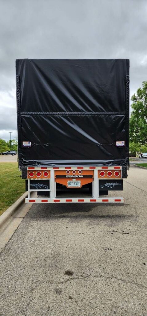 2014 Benson 53ft Conestoga Flatbed Trailer – All Aluminum, Aluminum Floor, Rear Sliding Axle, Conestoga Kit