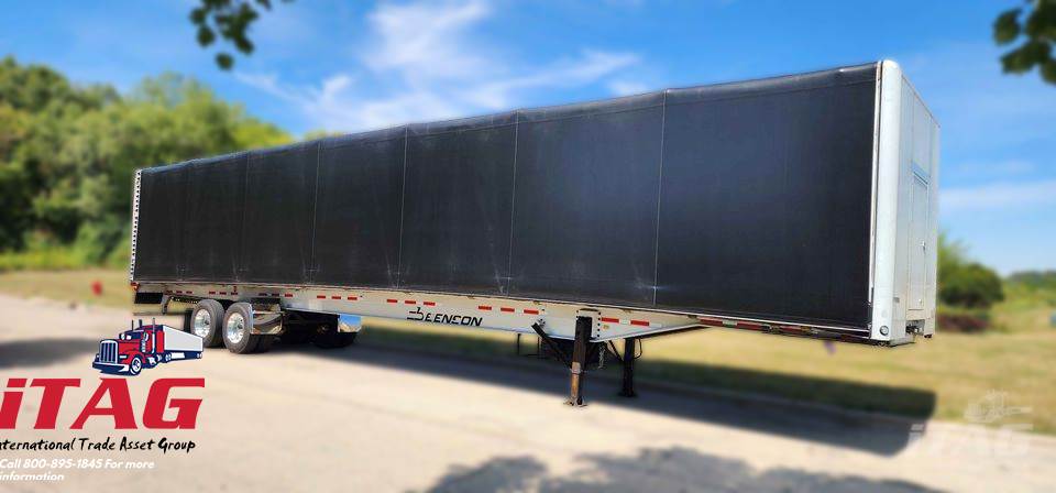 2014 Benson 53ft Conestoga Flatbed Trailer – All Aluminum, Aluminum Floor, Rear Sliding Axle, Conestoga Kit