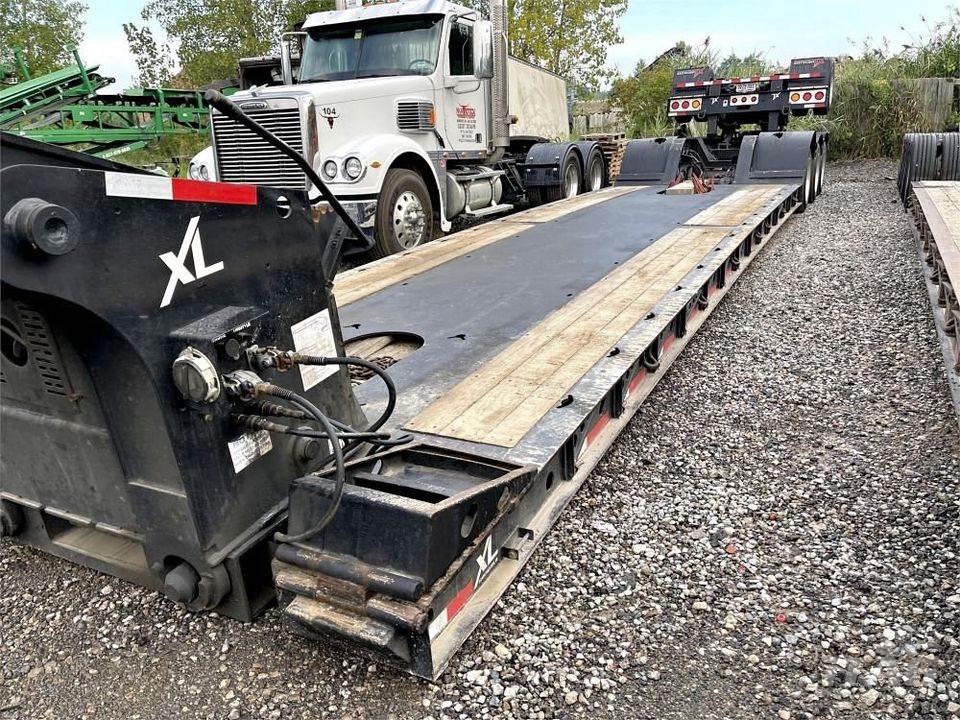 2020 XL Specialized 55 Ton Lowboy Trailer – 29ft Well, Quad-Axle, Hydraulic Detach, Non-Ground Bearing, Pony Motor, Outriggers, Flip Axle