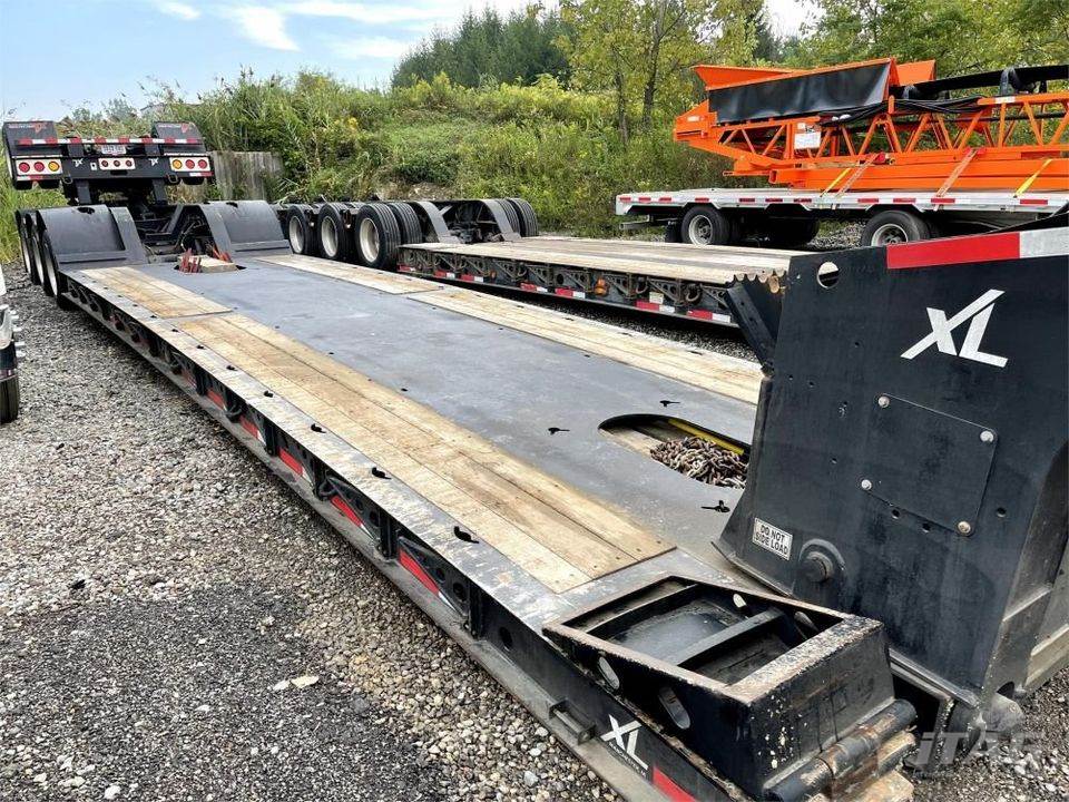 2020 XL Specialized 55 Ton Lowboy Trailer – 29ft Well, Quad-Axle, Hydraulic Detach, Non-Ground Bearing, Pony Motor, Outriggers, Flip Axle