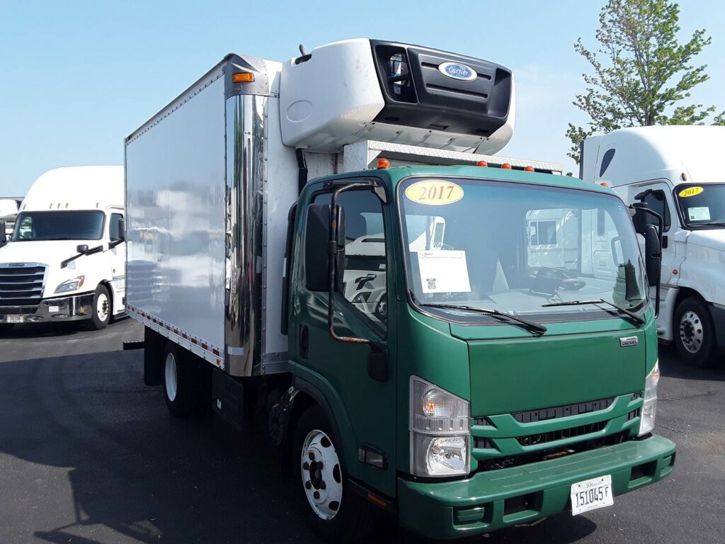 2017 Isuzu NPR 14 ft Refrigerated Truck – 215HP, 6, Carrier