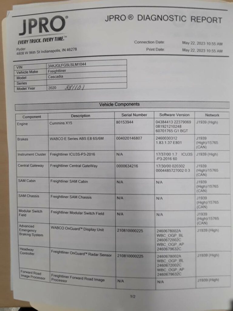 2020 Freightliner Cascadia 125 Sleeper Semi Truck – 72″ Condo Sleeper, 400HP, 10 Speed Manual