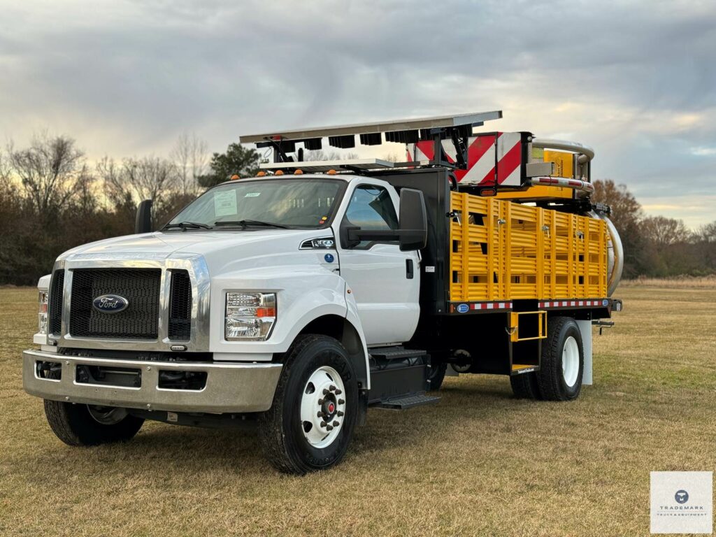 2024 Ford F-750 Scorpion II TMA Truck – V8 Gas – Automatic – 25 Light LED Arrow Board – Manbaskets – Stake Rails