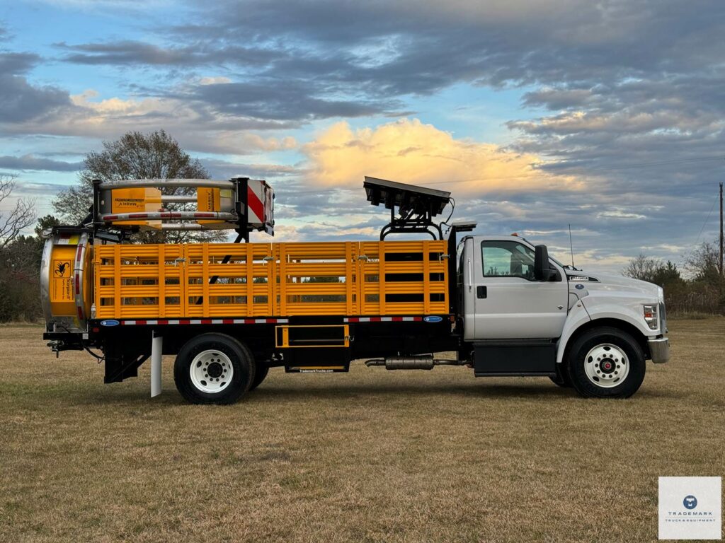 2024 Ford F-750 Scorpion II TMA Truck – V8 Gas – Automatic – 25 Light LED Arrow Board – Manbaskets – Stake Rails