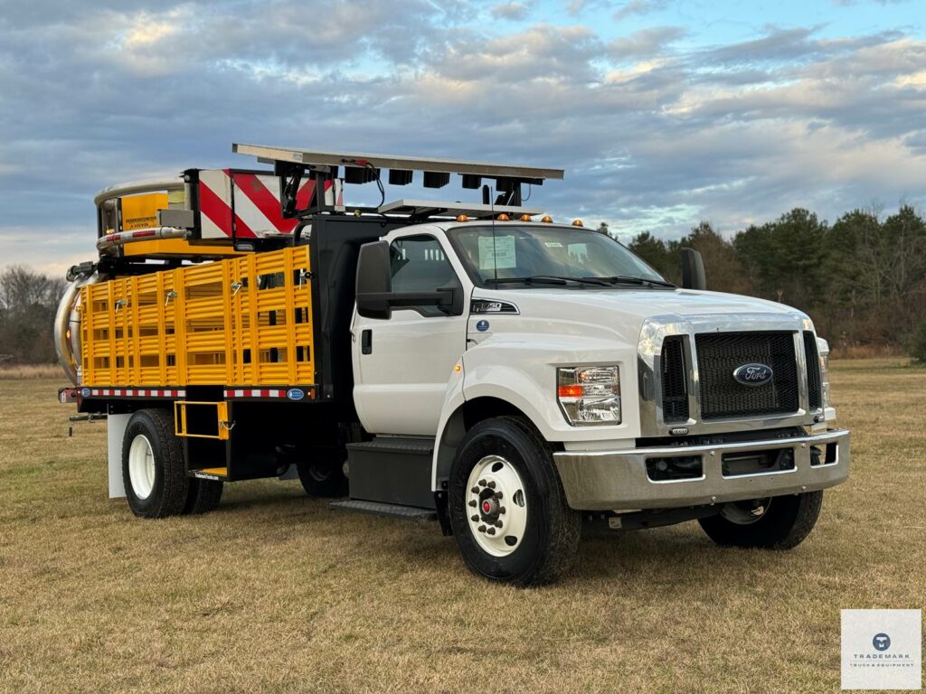 2024 Ford F-750 Scorpion II TMA Truck – V8 Gas – Automatic – 25 Light LED Arrow Board – Manbaskets – Stake Rails