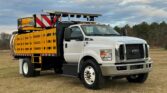 2024 Ford F-750 Scorpion II TMA Truck – V8 Gas – Automatic – 25 Light LED Arrow Board – Manbaskets – Stake Rails