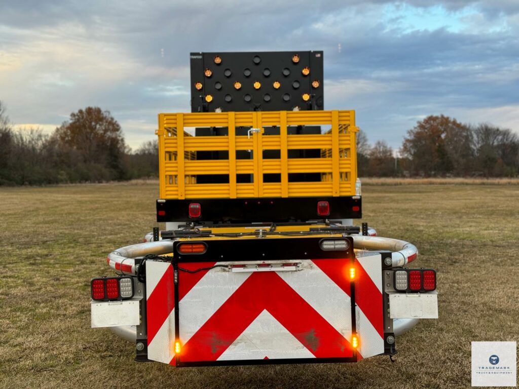 2024 Ford F-750 Scorpion II TMA Truck – V8 Gas – Automatic – 25 Light LED Arrow Board – Manbaskets – Stake Rails