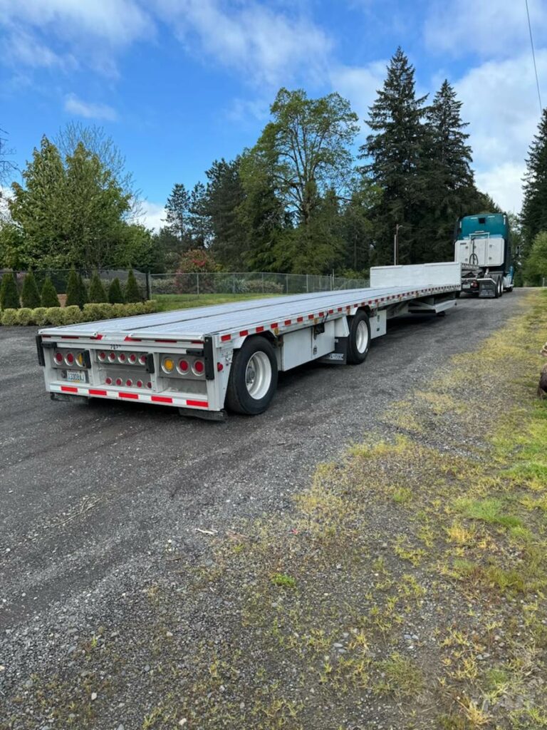 2017 Reitnouer 48ft Drop Deck Trailer – All Aluminum, Aluminum Floor, Spread Axle, Toolboxes, Ramps, Load Scale