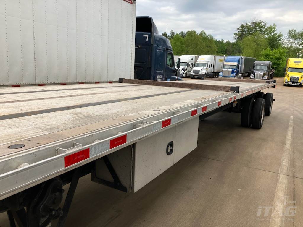 2023 Brazos 53ft Flatbed Trailer – Combo, Aluminum Floor, Rear Sliding Axle, Toolbox, Coil Package