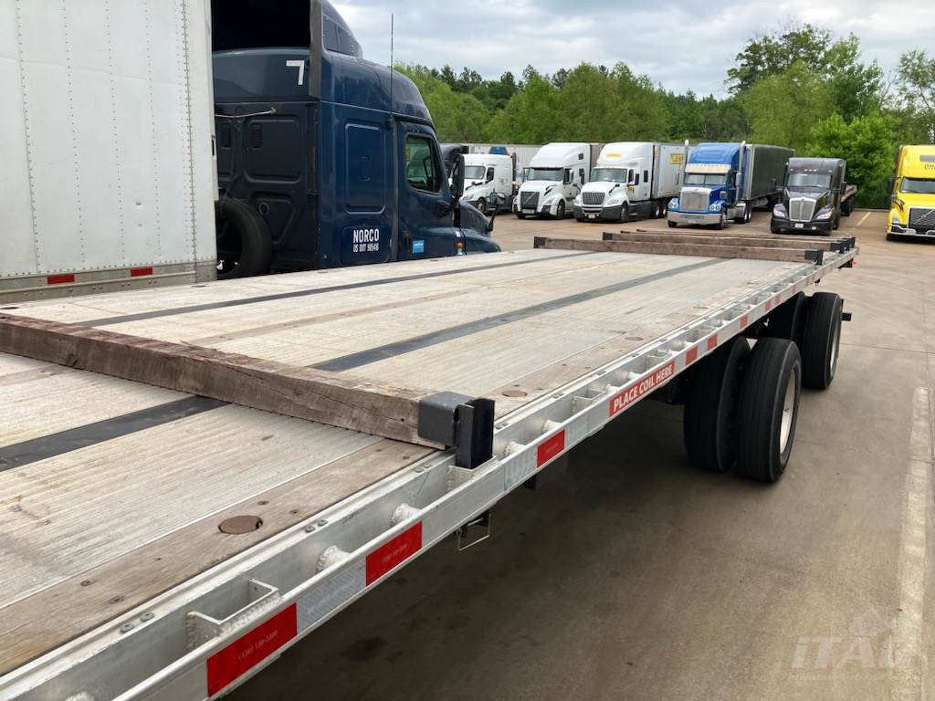 2023 Brazos 53ft Flatbed Trailer – Combo, Aluminum Floor, Rear Sliding Axle, Toolbox, Coil Package