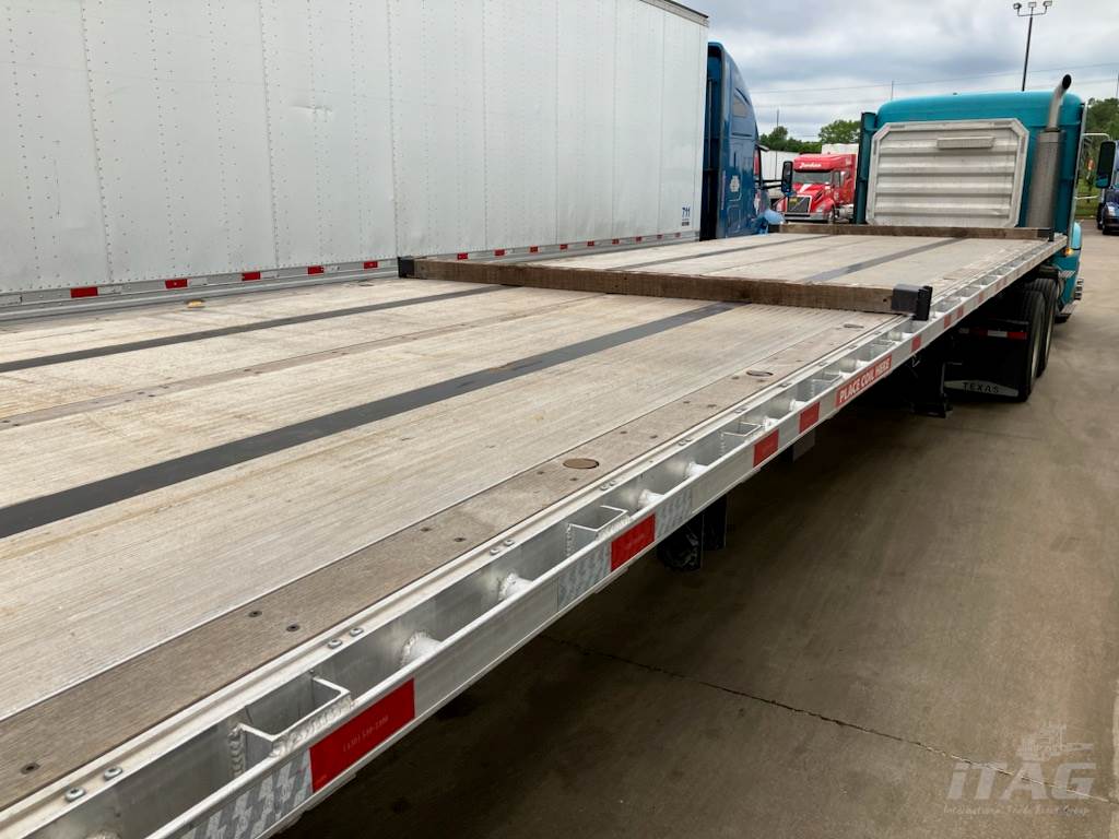 2023 Brazos 53ft Flatbed Trailer – Combo, Aluminum Floor, Rear Sliding Axle, Toolbox, Coil Package