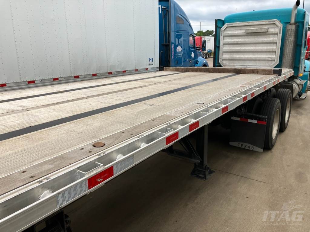 2023 Brazos 53ft Flatbed Trailer – Combo, Aluminum Floor, Rear Sliding Axle, Toolbox, Coil Package