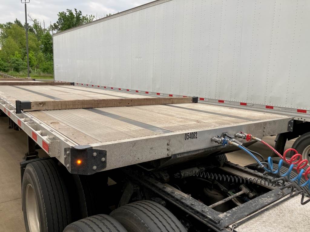 2023 Brazos 53ft Flatbed Trailer – Combo, Aluminum Floor, Rear Sliding Axle, Toolbox, Coil Package