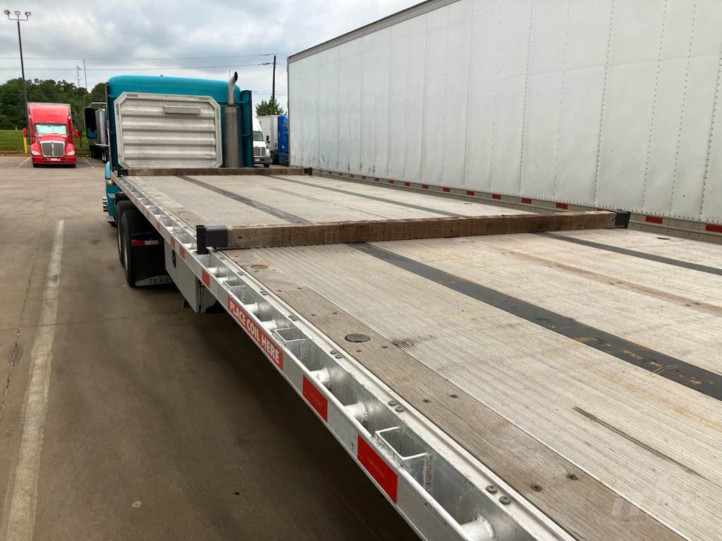 2023 Brazos 53ft Flatbed Trailer – Combo, Aluminum Floor, Rear Sliding Axle, Toolbox, Coil Package