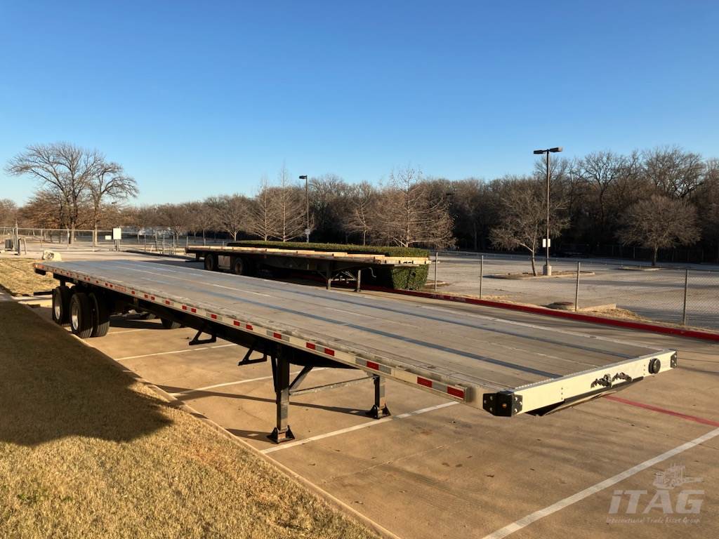 2023 Brazos 53ft Flatbed Trailer – Combo, Aluminum Floor, Rear Sliding Axle, Toolbox, Coil Package