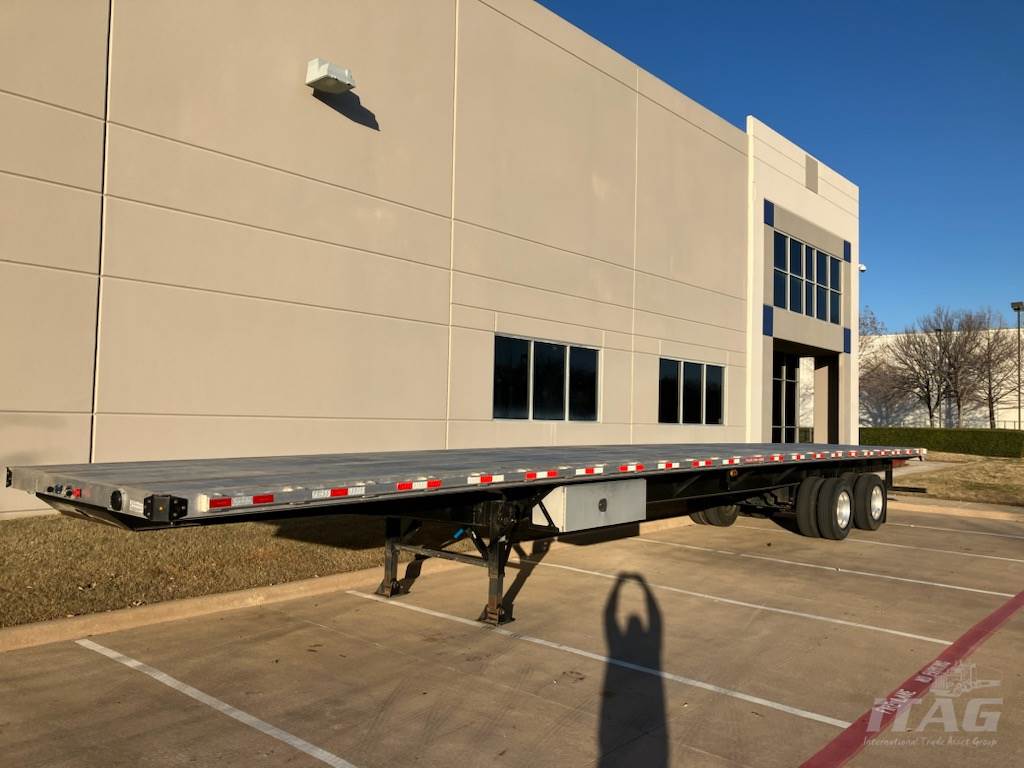 2023 Brazos 53ft Flatbed Trailer – Combo, Aluminum Floor, Rear Sliding Axle, Toolbox, Coil Package