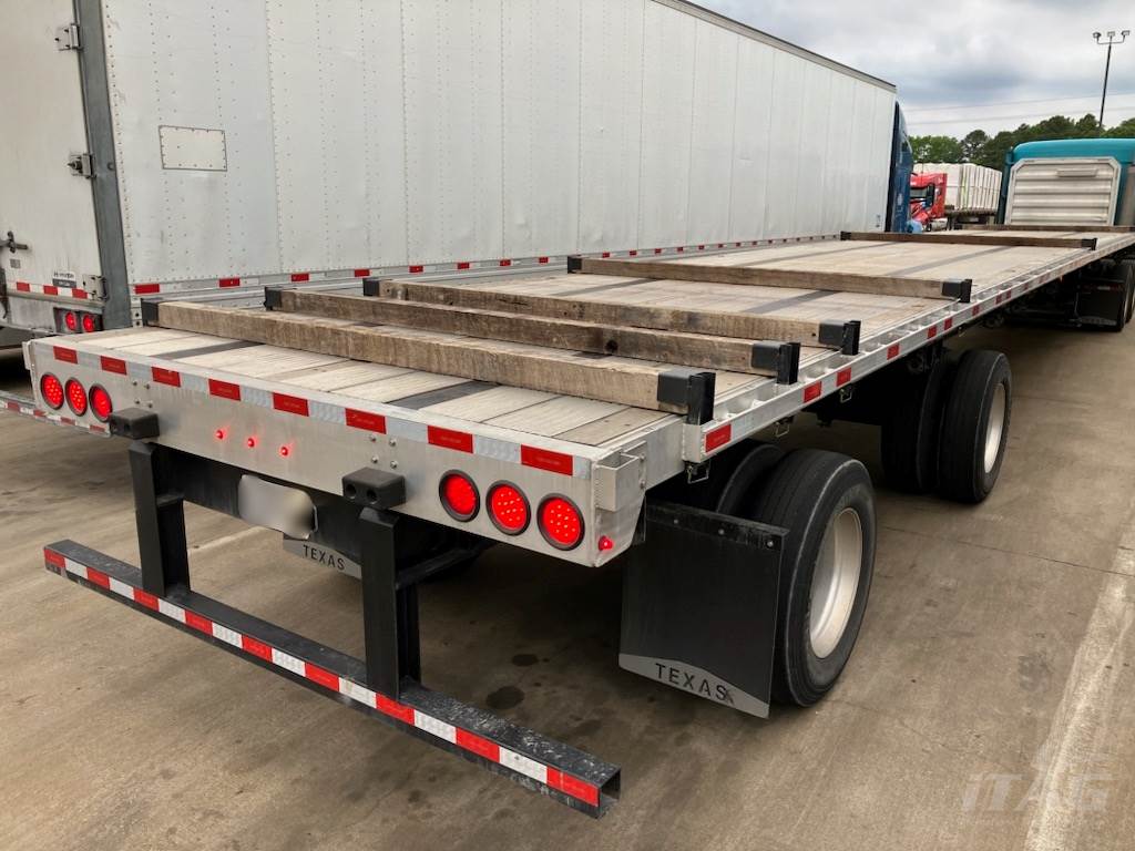 2023 Brazos 53ft Flatbed Trailer – Combo, Aluminum Floor, Rear Sliding Axle, Toolbox, Coil Package