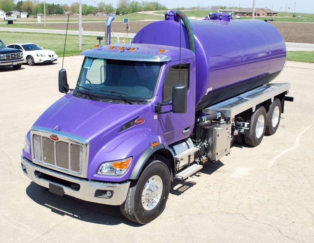 2024 Peterbilt 548 Sewer / Septic Truck – Iron-Vac 5000 Gallon Carbon Steel Tank (Purple) Tank Body