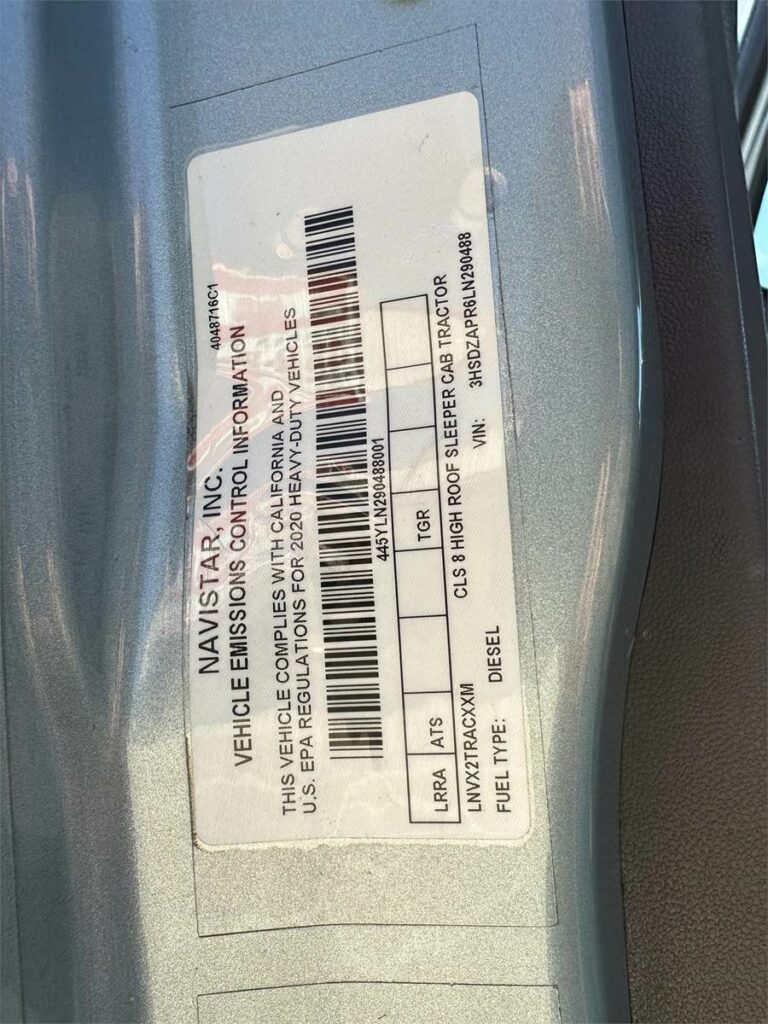 2020 International LT Sleeper Semi Truck – 73″ Raised Roof Sleeper, Cummins 450HP, 12 Speed Endurant Amt