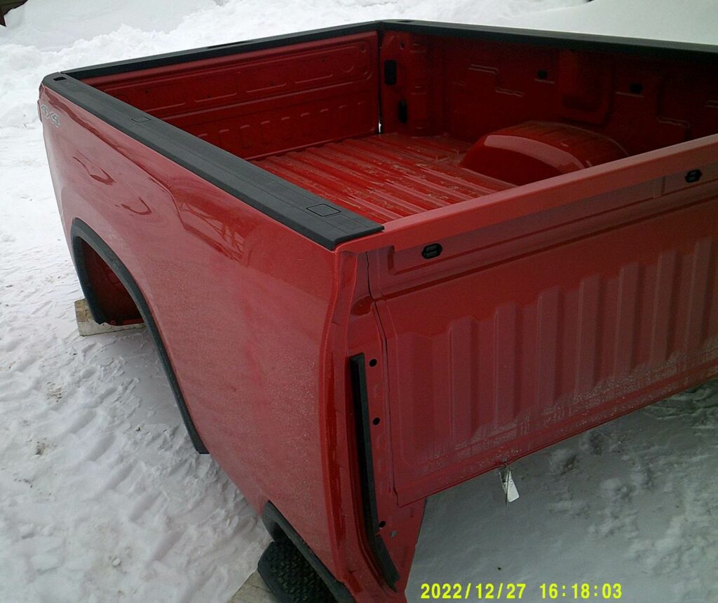 2022 Chevrolet 3500HD Silverado 4X4 Pickup Truck Long Box 8 Ft Step Side Take-Off Bed Package.  Red in Color (GM paint code G7C Red Hot) Like New!