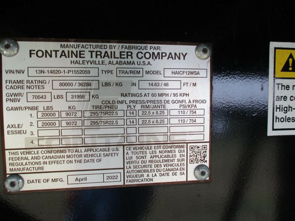 2023 Fontaine 48X102 SPREAD AXLE COMBO FLATBED