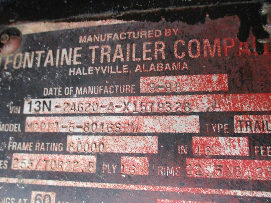 1999 Fontaine DROP DECK WITH FORK LIFT RAMP