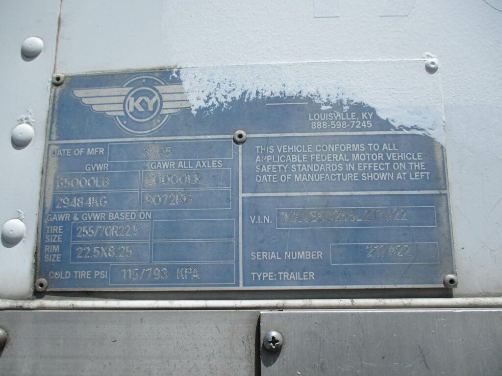 2005 Kentucky 53X102 DROP FRAME WITH BELLY BOXES