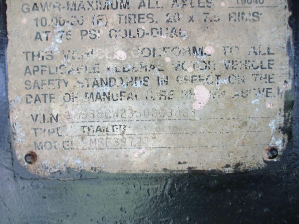 1995 MONTONE 39X96X66 STEEL FRAMELESS END DUMP