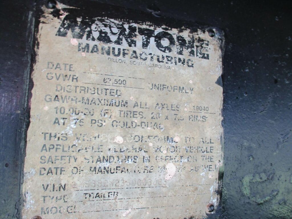 1995 MONTONE 39X96X66 STEEL FRAMELESS END DUMP