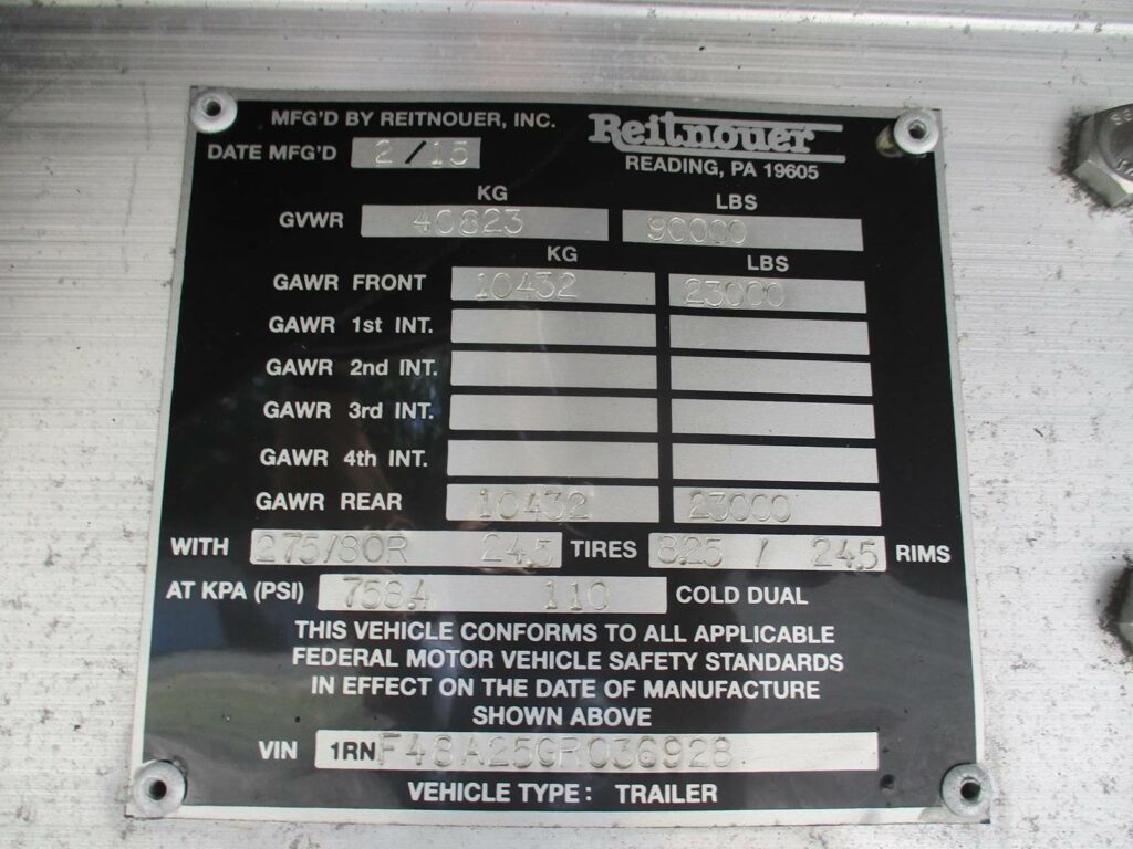 2016 Reitnouer 48X102 SPREAD AXLE 2 TOOLBOXES