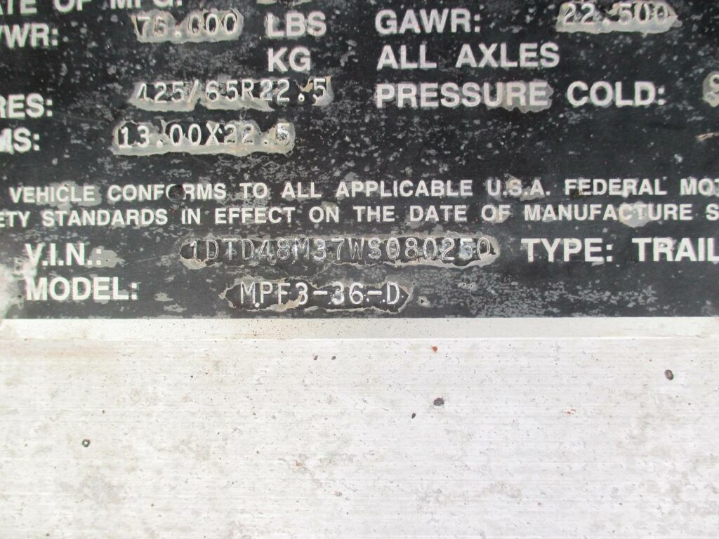 1998 Dorsey 37X96X60 STEEL FRAMELESS END DUMP