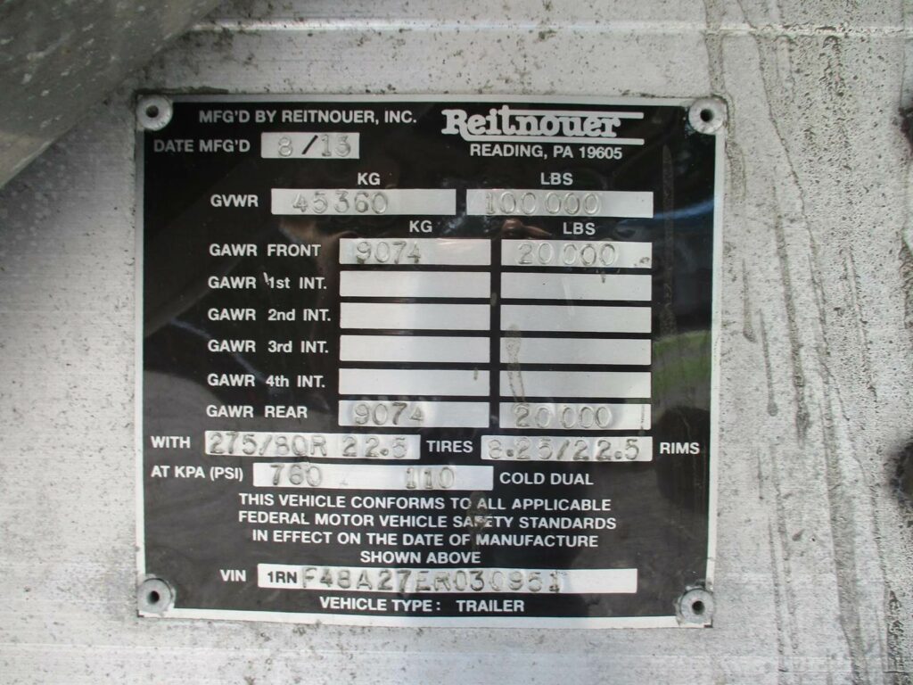 2014 Reitnouer 48X102 BIG BUBBA SPREAD AXLE FLATBED