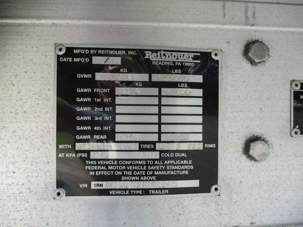 2014 Reitnouer 48X102 BIG BUBBA SPREAD AXLE FLATBED