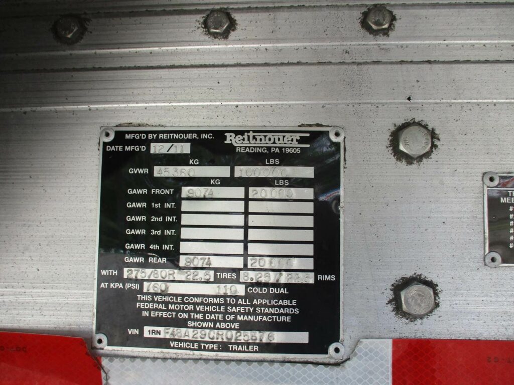 2012 Reitnouer BIG BUBBA 48X102 SPREAD AXLE