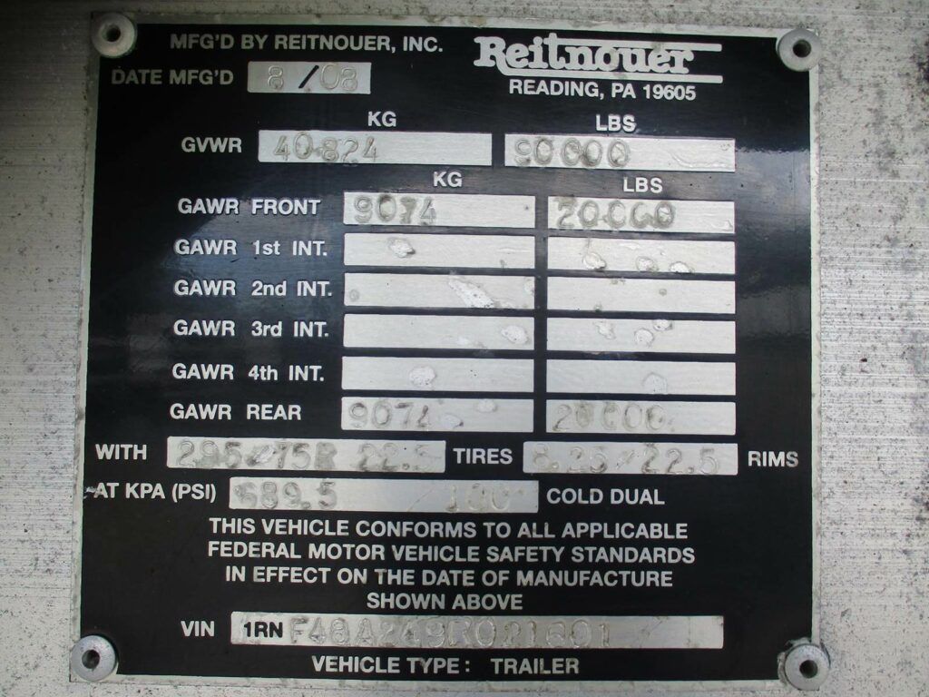 2009 Reitnouer MAXMISER 48X102 SPREAD AXLE ALUMINUM FLATBED