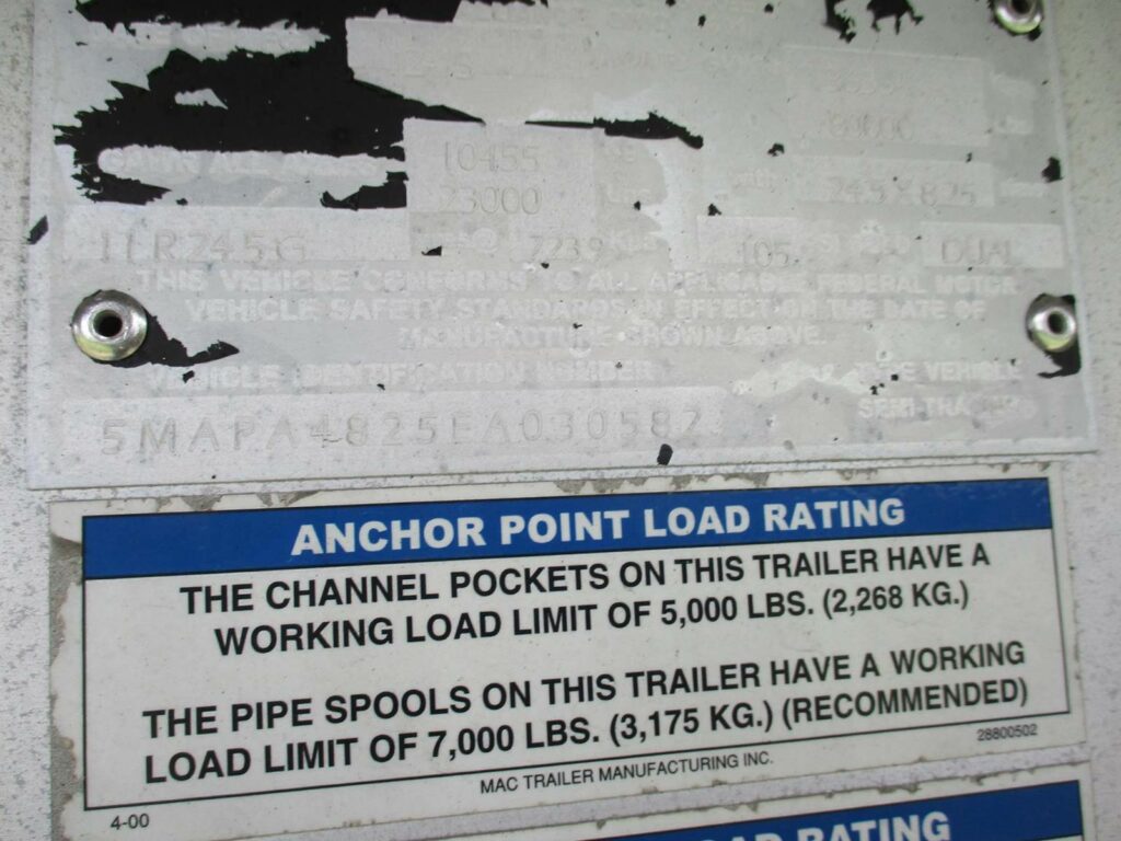 2014 MAC Trailer 48X102 ALUMINUM FLATBED