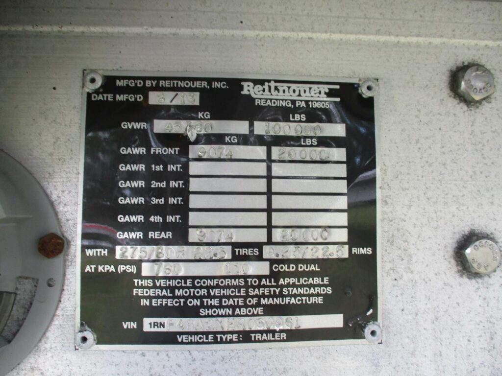 2014 Reitnouer 48X102 ALUMINUM SPREAD AXLE BIG BUBBA