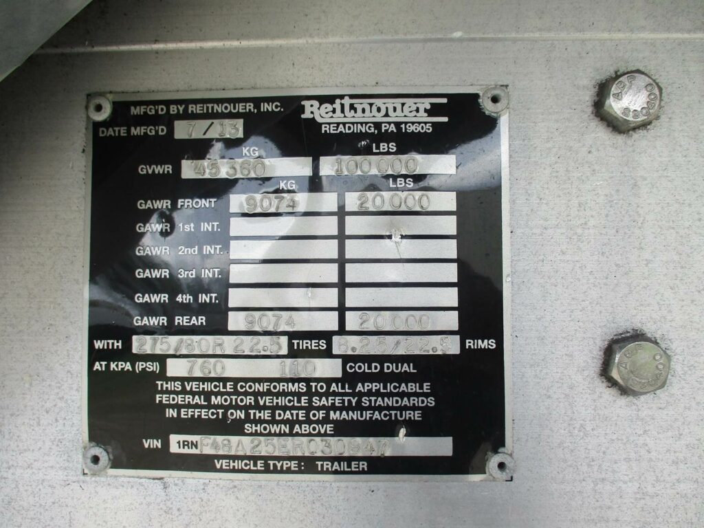 2014 Reitnouer 48X102 ALUMINUM SPREAD AXLE BIG BUBBA